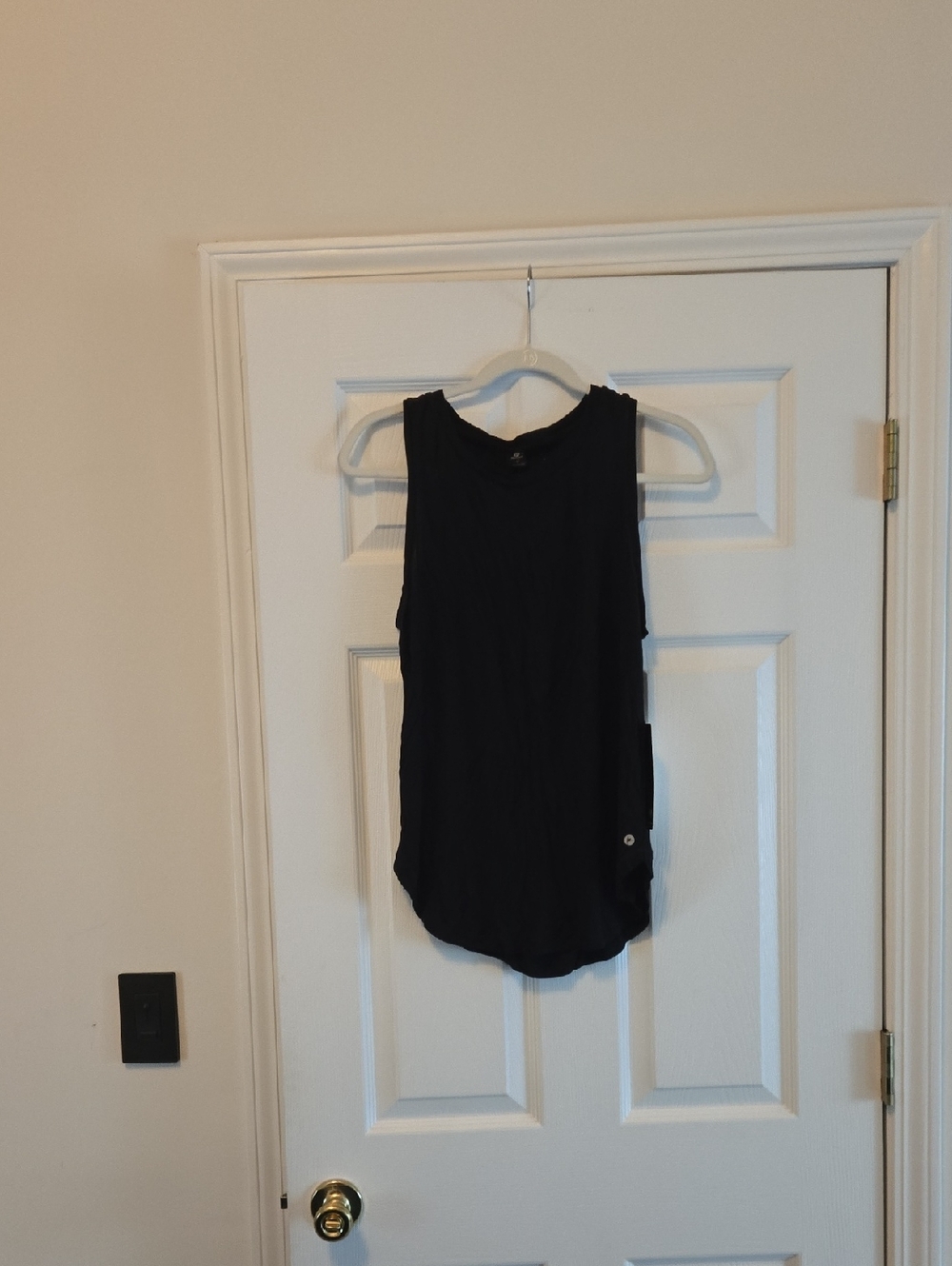 90 Degree By Reflex Black Athletic Scoop-Neck Tank